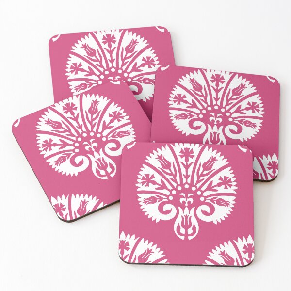 Item preview, Blocked Vibe-raspberry red designed and sold by Fabricatemyart.
