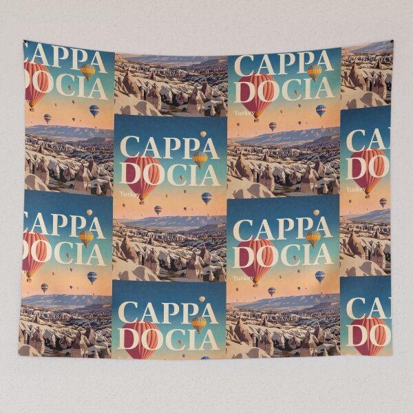 Item preview, Cappadocia Turkey Vintage Travel Wall Art designed and sold by Atlas Poster Co..