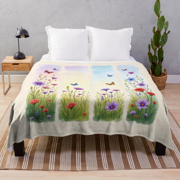 Item preview, Meadow Fragments: Wildflowers & Butterflies designed and sold by PriyaMagic.