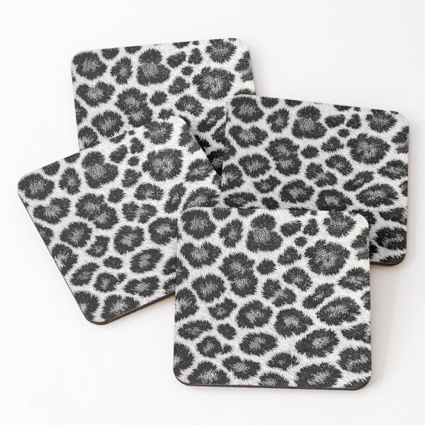Item preview, Black and White Leopard Print – Faux Fur Animal Pattern Art designed and sold by Kaleidoscope Print.
