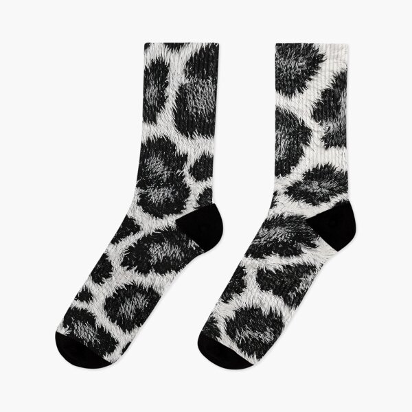 Item preview, Black and White Leopard Print – Faux Fur Animal Pattern Art designed and sold by Kaleidoscope Print.