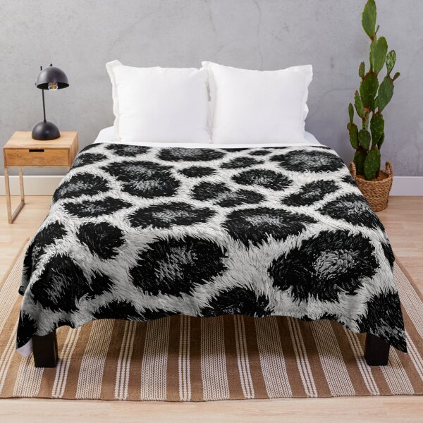Item preview, Black and White Leopard Print – Faux Fur Animal Pattern Art designed and sold by Kaleidoscope Print.