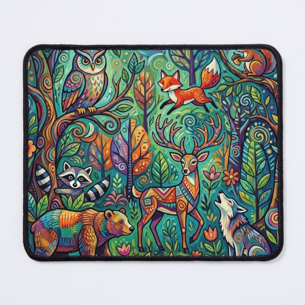 Item preview, Animals in the Forest at Night designed and sold by HeyyItsNikki.