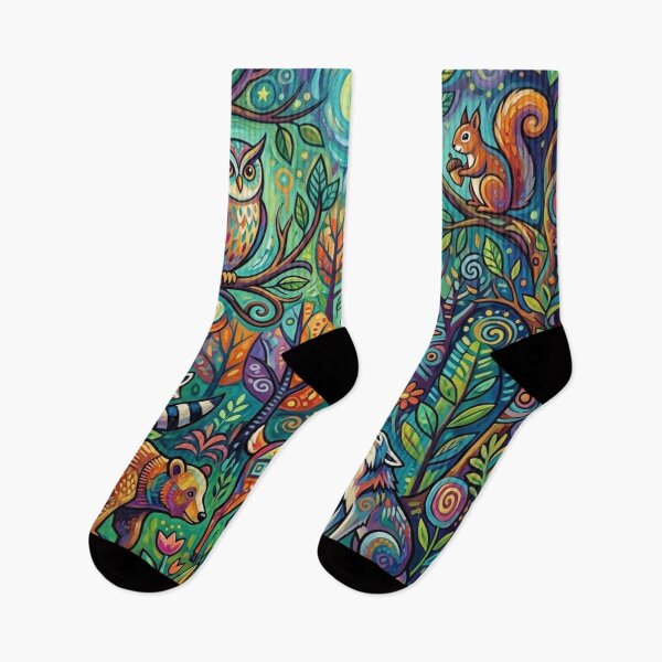 Item preview, Animals in the Forest at Night designed and sold by HeyyItsNikki.
