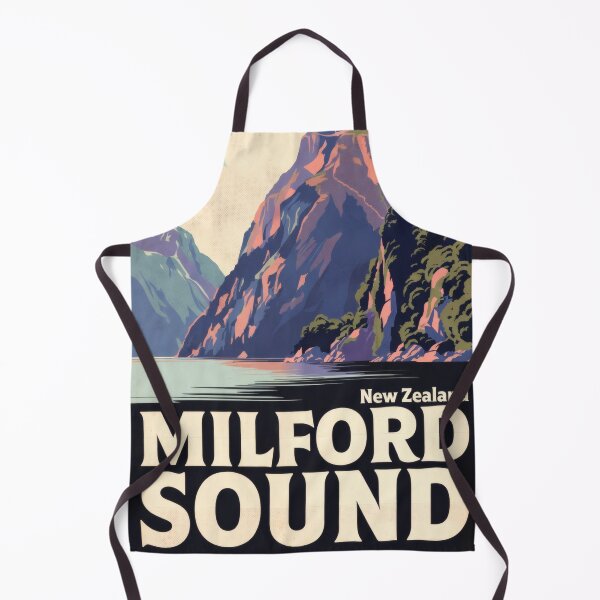 Item preview, Milford Sound New Zealand Vintage Travel Wall Art designed and sold by Atlas Poster Co..