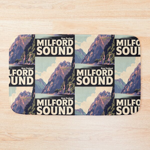 Item preview, Milford Sound New Zealand Vintage Travel Wall Art designed and sold by Atlas Poster Co..