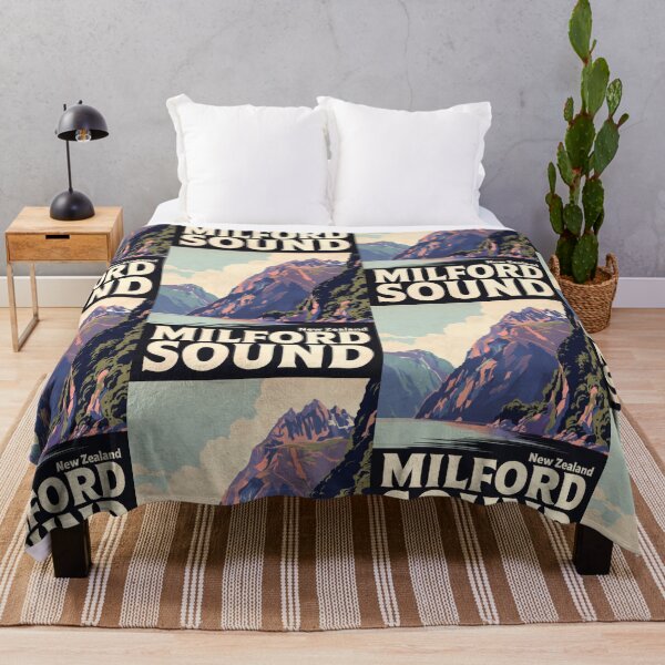 Item preview, Milford Sound New Zealand Vintage Travel Wall Art designed and sold by Atlas Poster Co..