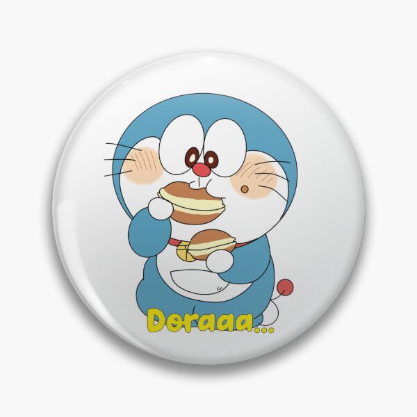 Item preview, Cute Doraaa Eating Dorayaki Cartoon Illustration | Kawaii Doraemon designed and sold by Pinpondesigns.