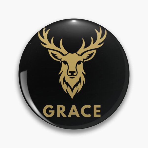 Item preview, Grace Deer Stag Head Minimalist Gold Deer Symbol Christian Virtue Animal Design designed and sold by Pillar8.