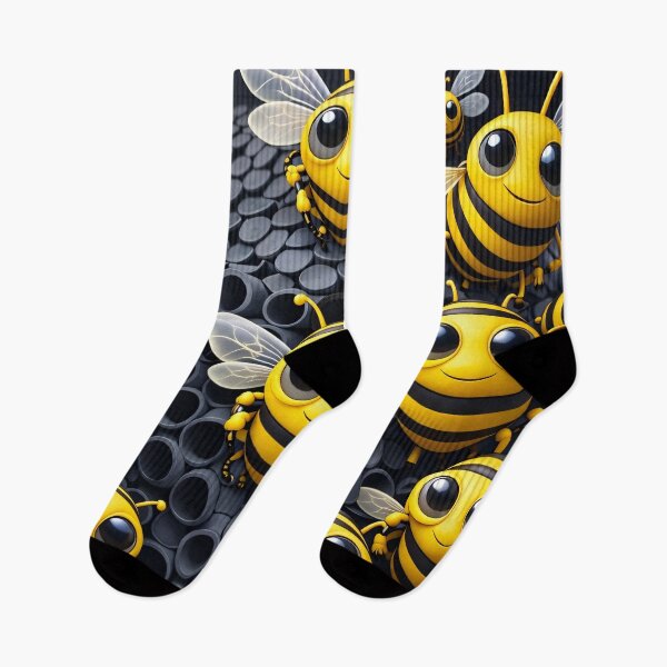 Item preview, Cute Bumble Bee Pattern – Kawaii Honey Bee Cartoon Art designed and sold by Kaleidoscope Print.