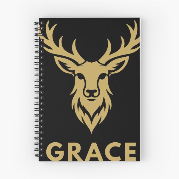 Item preview, Grace Deer Stag Head Minimalist Gold Deer Symbol Christian Virtue Animal Design designed and sold by Pillar8.