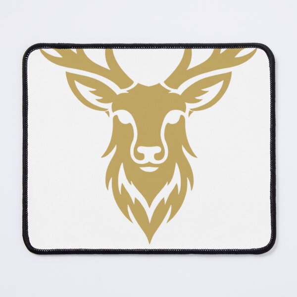 Item preview, Grace Deer Stag Head Minimalist Gold Deer Symbol Christian Virtue Animal Design designed and sold by Pillar8.