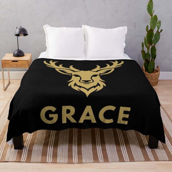 Item preview, Grace Deer Stag Head Minimalist Gold Deer Symbol Christian Virtue Animal Design designed and sold by Pillar8.