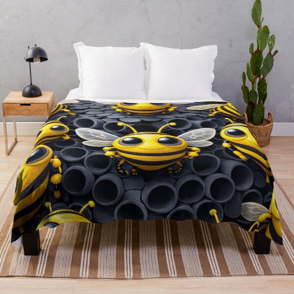 Item preview, Cute Bumble Bee Pattern – Kawaii Honey Bee Cartoon Art designed and sold by Kaleidoscope Print.