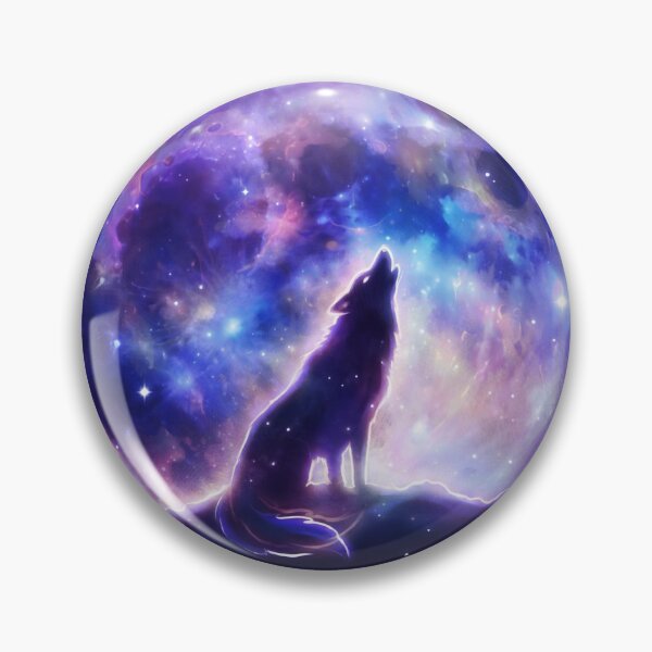 Item preview, Cosmic Wolf Moon Galaxy Howling Wolf Celestial Art designed and sold by Crystal Moon.