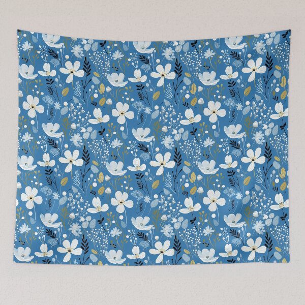Item preview, Blue Florals 15 designed and sold by Dawne's Designs.