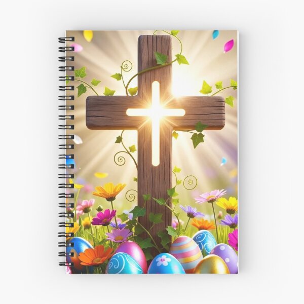 Item preview, Radiant Easter Cross in Spring Meadow designed and sold by PixelVibe782.