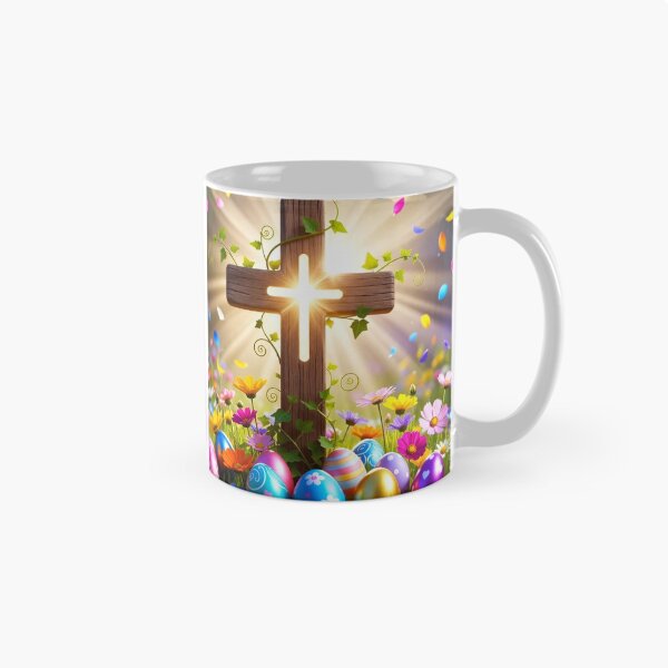 Item preview, Radiant Easter Cross in Spring Meadow designed and sold by PixelVibe782.
