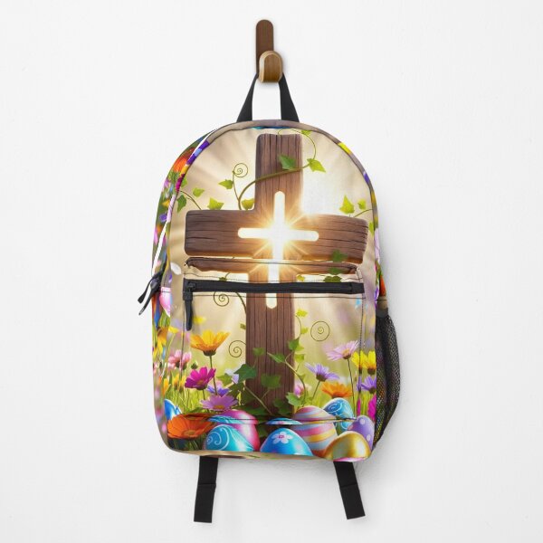 Item preview, Radiant Easter Cross in Spring Meadow designed and sold by PixelVibe782.