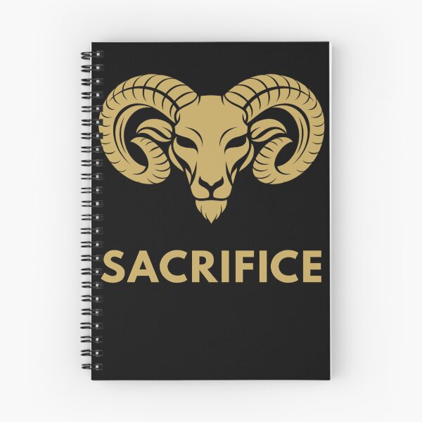 Item preview, Ram Sacrifice Symbol Minimalist Gold Ram Head Biblical Strength Animal Design designed and sold by Pillar8.