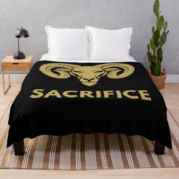 Item preview, Ram Sacrifice Symbol Minimalist Gold Ram Head Biblical Strength Animal Design designed and sold by Pillar8.