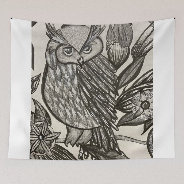 Item preview, Woodland Community Colleges of Spokane aOwl with Flowers designed and sold by Rishstrethphoto.