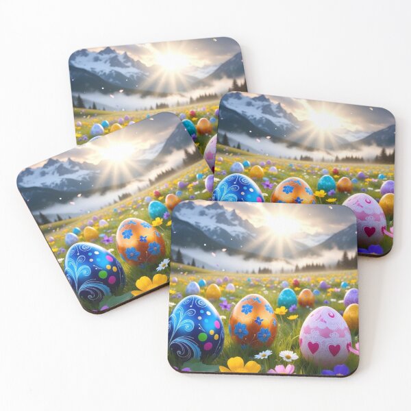 Item preview, Magical Easter Meadow with Colorful Eggs designed and sold by PixelVibe782.