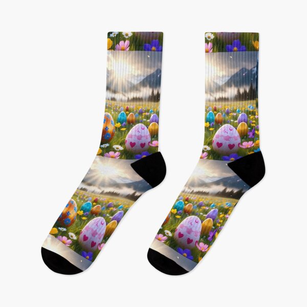 Item preview, Magical Easter Meadow with Colorful Eggs designed and sold by PixelVibe782.