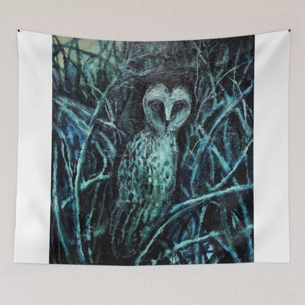 Item preview, Owl in University Of Maryland bAutumn Leaves designed and sold by Rishstrethphoto.