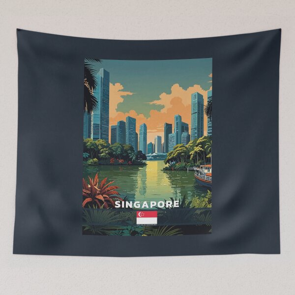 Aperçu de l'œuvre Voyage à Singapour créée et vendue par Thistle-TShop.