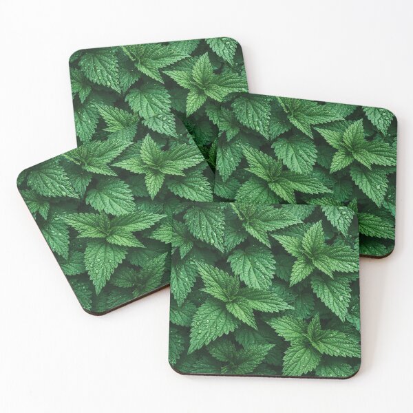 Item preview, Fresh Nettle Leaves Pattern – Lush Green Botanical Nature Art designed and sold by Kaleidoscope Print.