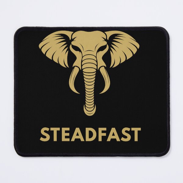 Item preview, Elephant Steadfast Symbol Minimalist Gold Elephant Head Strength Animal Design designed and sold by Pillar8.