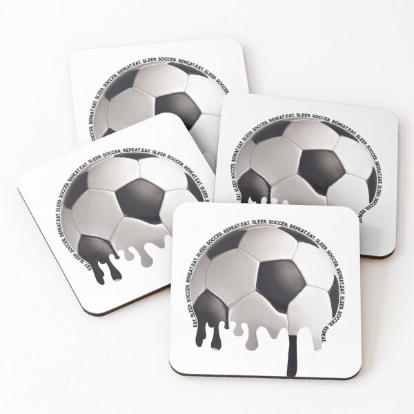 Item preview, Melted Soccerball "Eat.Sleep.Soccer.Repeat" designed and sold by NogiArt.