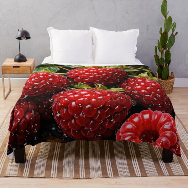 Item preview, Fresh Raspberry Cluster – Juicy Red Berry Botanical Art designed and sold by Kaleidoscope Print.