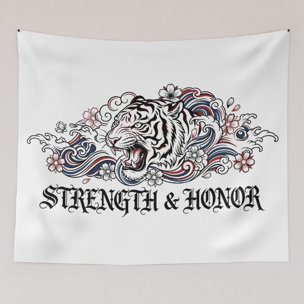 Item preview, Traditional Japanese Style Tiger Gym Motivation Art designed and sold by blastercreation.