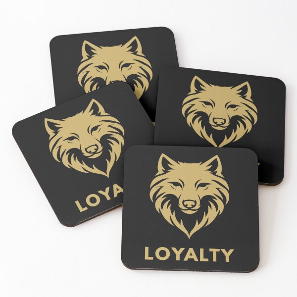 Item preview, Loyalty Wolf Symbol Minimal Gold Wolf Head Strength and Loyalty Design designed and sold by Pillar8.