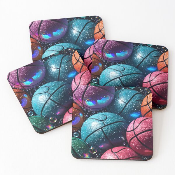 Item preview, Colorful Basketball Pattern – Neon Sports Ball Art for Players and Fans designed and sold by Kaleidoscope Print.