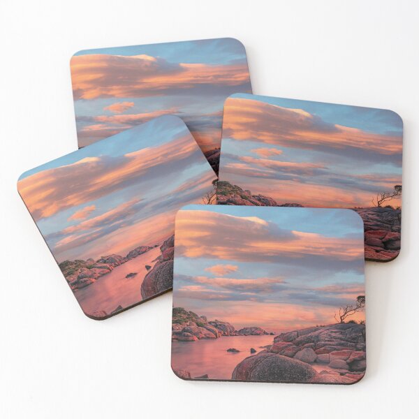 Item preview, Evening atmosphere at the Bay of Fires in Tasmania designed and sold by Mauswohn.