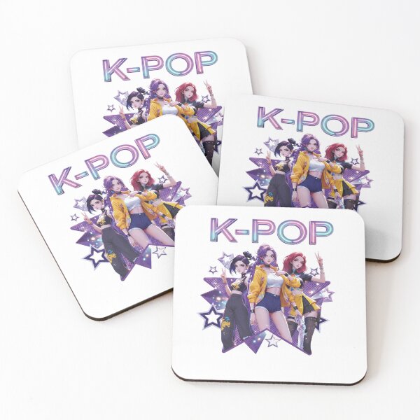 Item preview, Vibrant Anime K-Pop Idol Girl Group Neon Star Aesthetic designed and sold by StarprintTees.