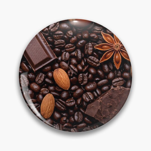 Item preview, Coffee Beans and Dark Chocolate Pattern – Gourmet Mocha Dessert Kitchen Art designed and sold by Kaleidoscope Print.