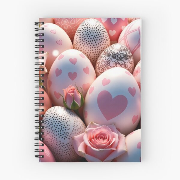 Item preview, Romantic Pink Easter Eggs with Roses designed and sold by PixelVibe782.