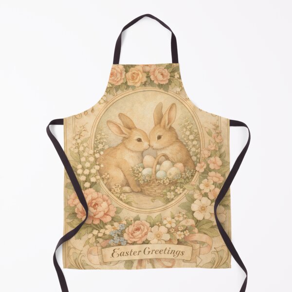 Item preview, Vintage Easter Greetings – Art Nouveau Bunny Illustration designed and sold by InNyutLab.