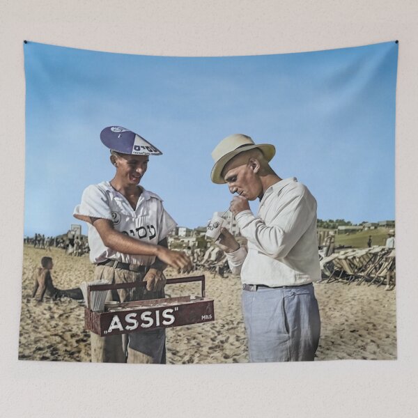 Item preview, Israel, Tel Aviv. Juice Vendor on the Beach. 1934. designed and sold by UltraQuirky.