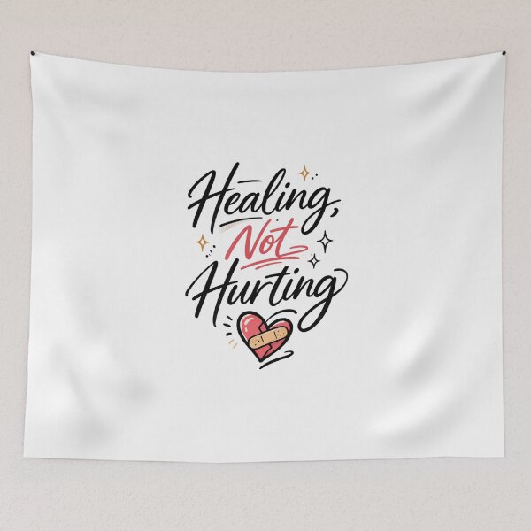 Item preview, Healing Not Hurting – Self Love Aesthetic Quote Sticker designed and sold by Lovestickerco.