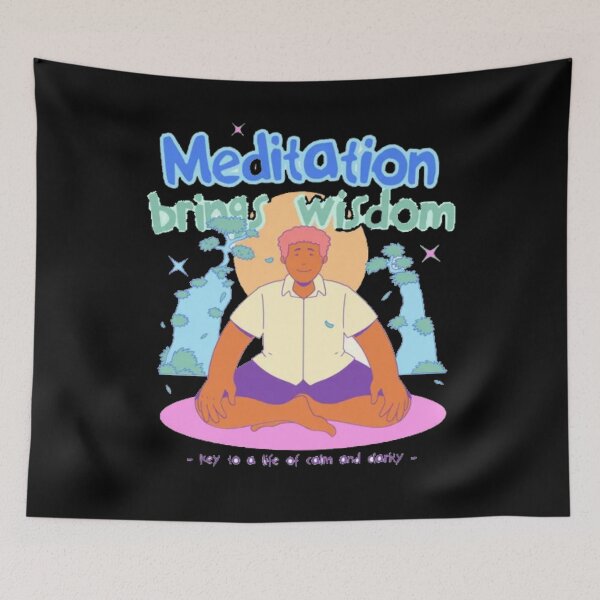 Item preview, Meditation Brings Wisdom - Zen Yoga & Mindfulness Art designed and sold by GenZFashion000.