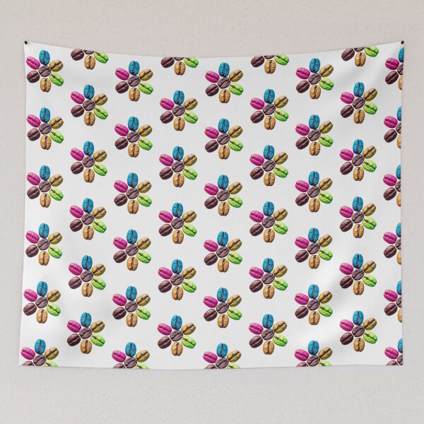 Item preview, Colourful Coffee Bean Flower Design designed and sold by Fabricbella.