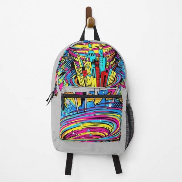 Item preview, Sci‑Fi Wormhole Vortex Swallowing a Fantasy Castle | Pop Art Portal designed and sold by Dzblack.