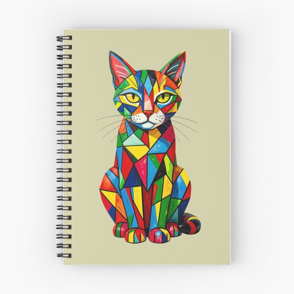 Item preview, Colorful Abstract Kitty Illustration Rainbow Mosaic Design designed and sold by AlxVel.