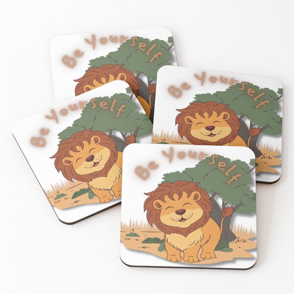 Item preview, Be Yourself - Cute Lion Kids Motivational Design designed and sold by PushPrintsCo.