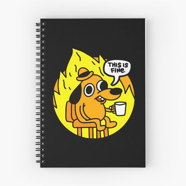 Item preview, This Is Fine Funny Meme designed and sold by jiyask.